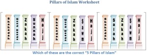 Ramadaan2013-Pillars of Islam Worksheet 3 for ages 5-6