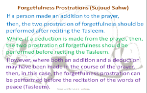 Slide12 -Forgetfulness Prostrations (Sujuud Sahw)-Salat un Nabi Workshop 2013-Day 3