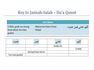 Key to Jannah-Salah w4w for ages 9-10-Qunut Du'a 13