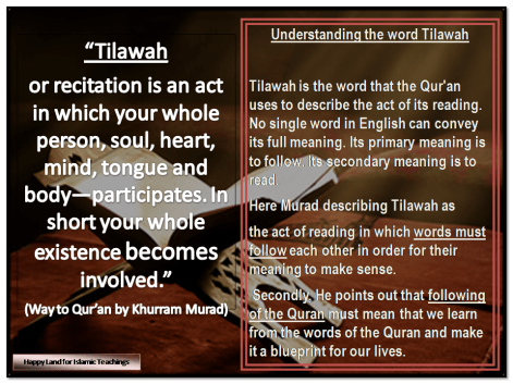 Words in Qur'an- TILAWAH - ayah 121- Al Baqarah